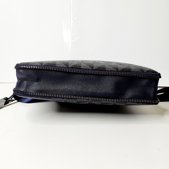 Classic Fashion Men's Blue Messenger Expandable Crossbody Shoulder Bag - Picture 14 of 14